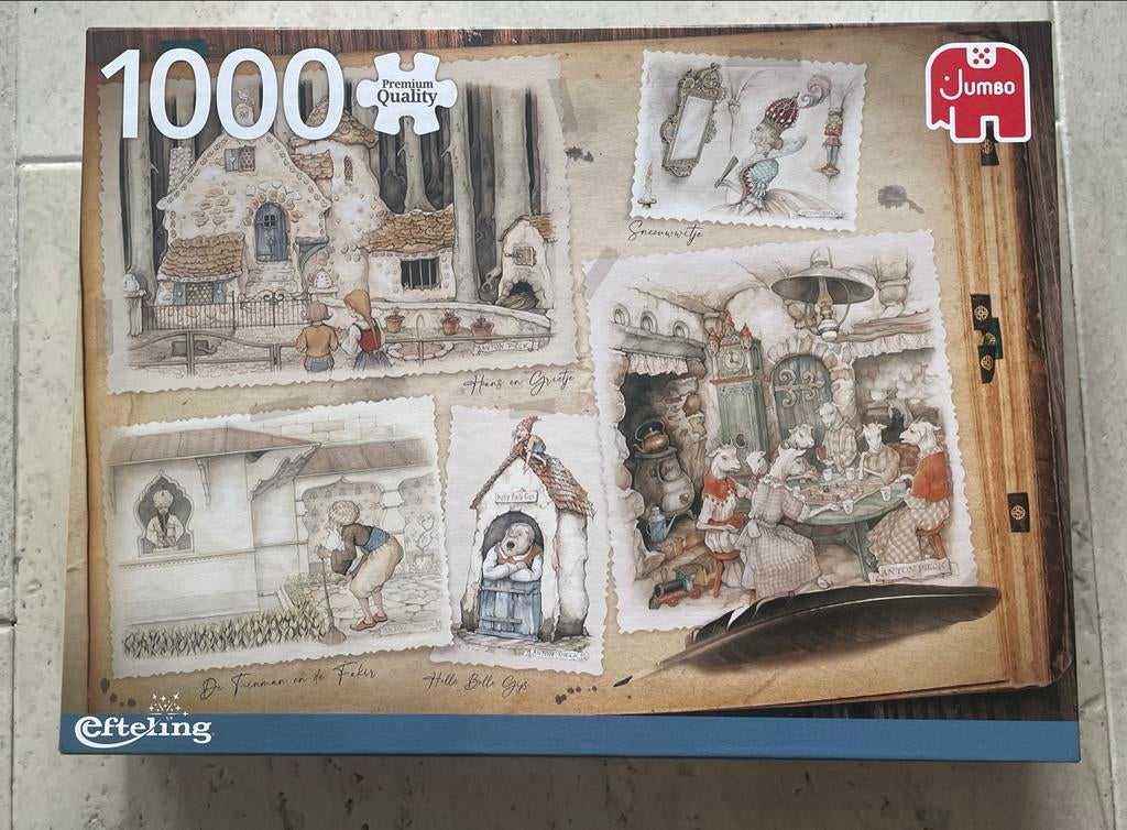 Anton Pieck Efteling puzzel 1000 stukjes Jumbo compleet, Ophalen of Verzenden, 500 t/m 1500 stukjes, Gebruikt