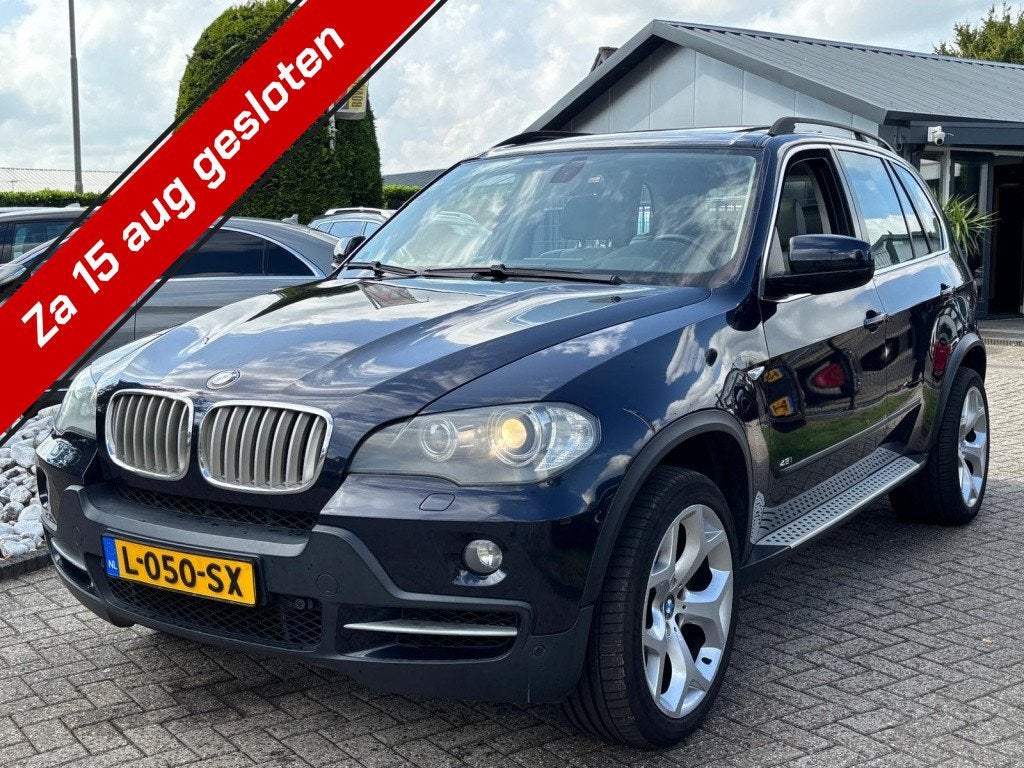 BMW X5 4.8i V8 X-Drive Pano Trekhaak 7-Persoons (bj 2006), Auto's, BMW, Gebruikt, Blauw, 2145 kg, Leder