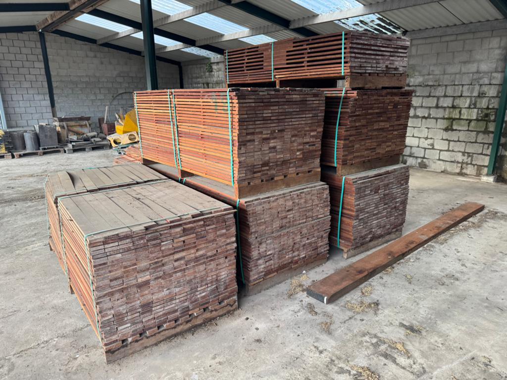 Jatoba houten vloerplanken, vlonder planken 400 m2 hardhout, Ophalen, Nieuw, Nb, Nb