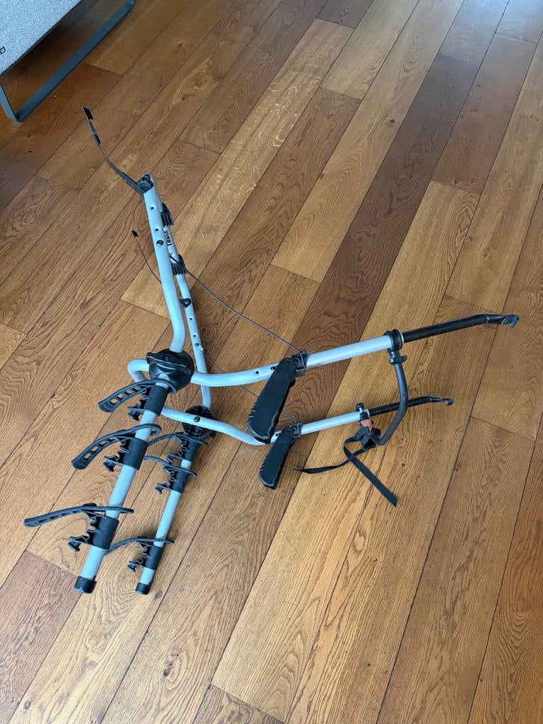 Thule 9103 fietsendrager, Auto diversen, Fietsendragers, Gebruikt, Achterklepdrager, 3 fietsen of meer, Brede banden, Elektrische fiets