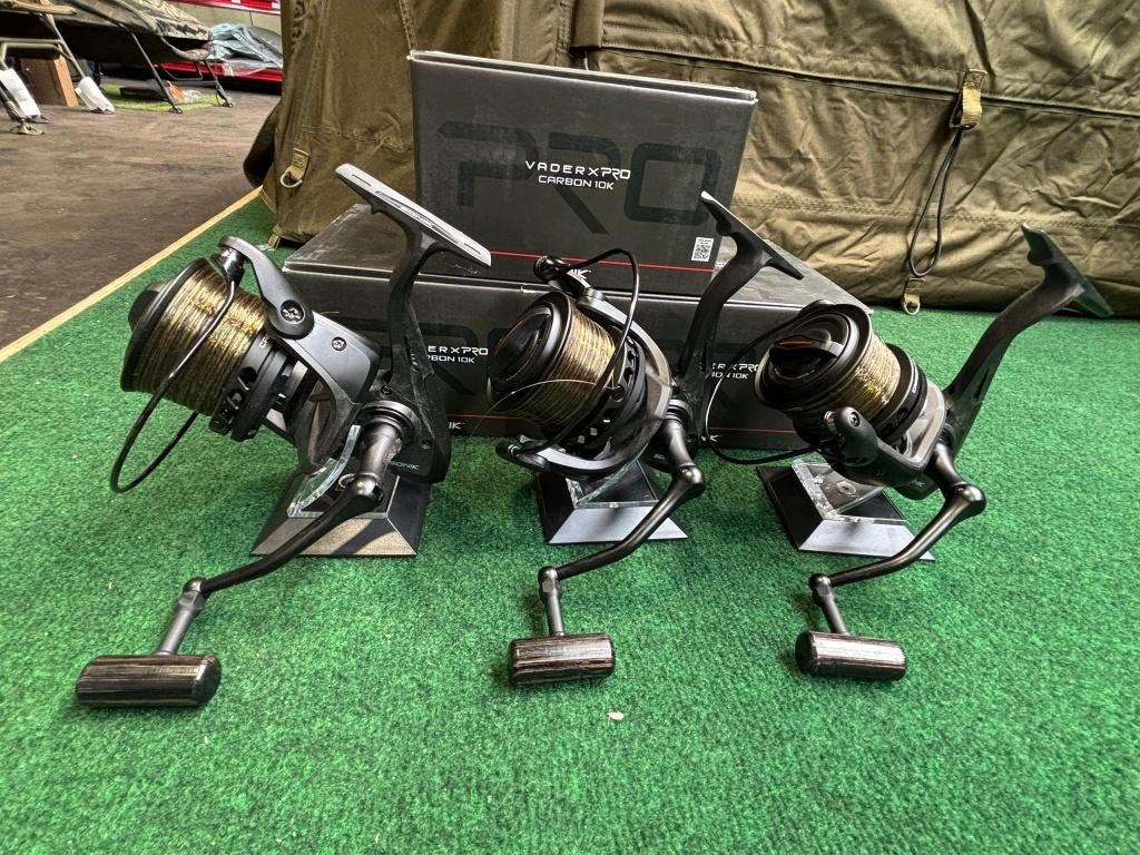 3x Sonik VaderX Pro 10k - Carbon karper molen met lijn, Molen, Sonik, Nieuw, ?