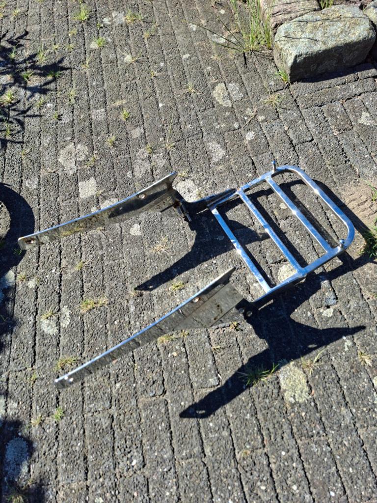 Sissy bar en koffer voor aprilia classic 50, Ophalen, Gebruikt, Overige typen, Aprilia classic 50
