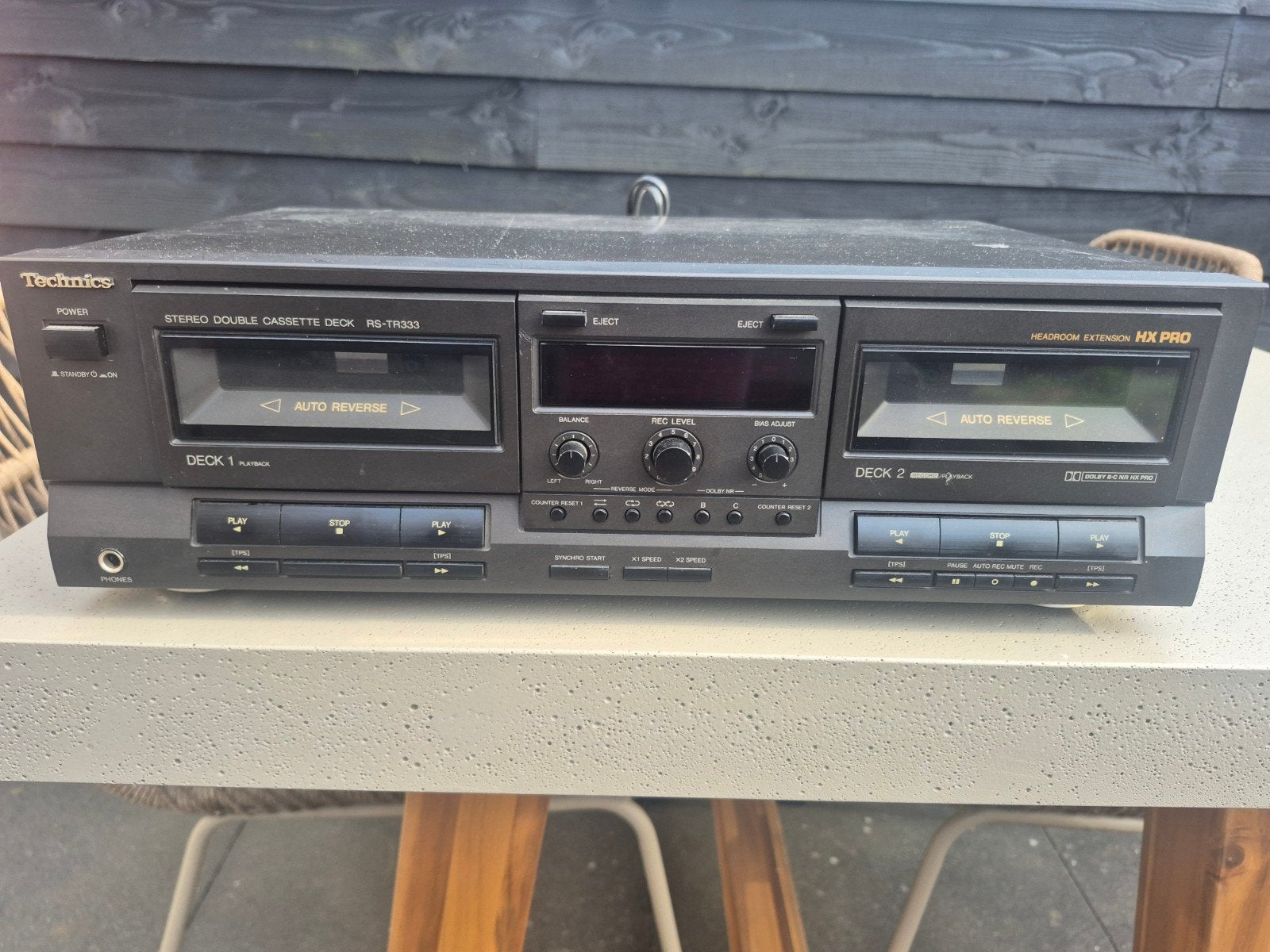 Technics RS-TR333 dubbele cassettedeck, Ophalen of Verzenden, Dubbel, Overige merken, Tiptoetsen