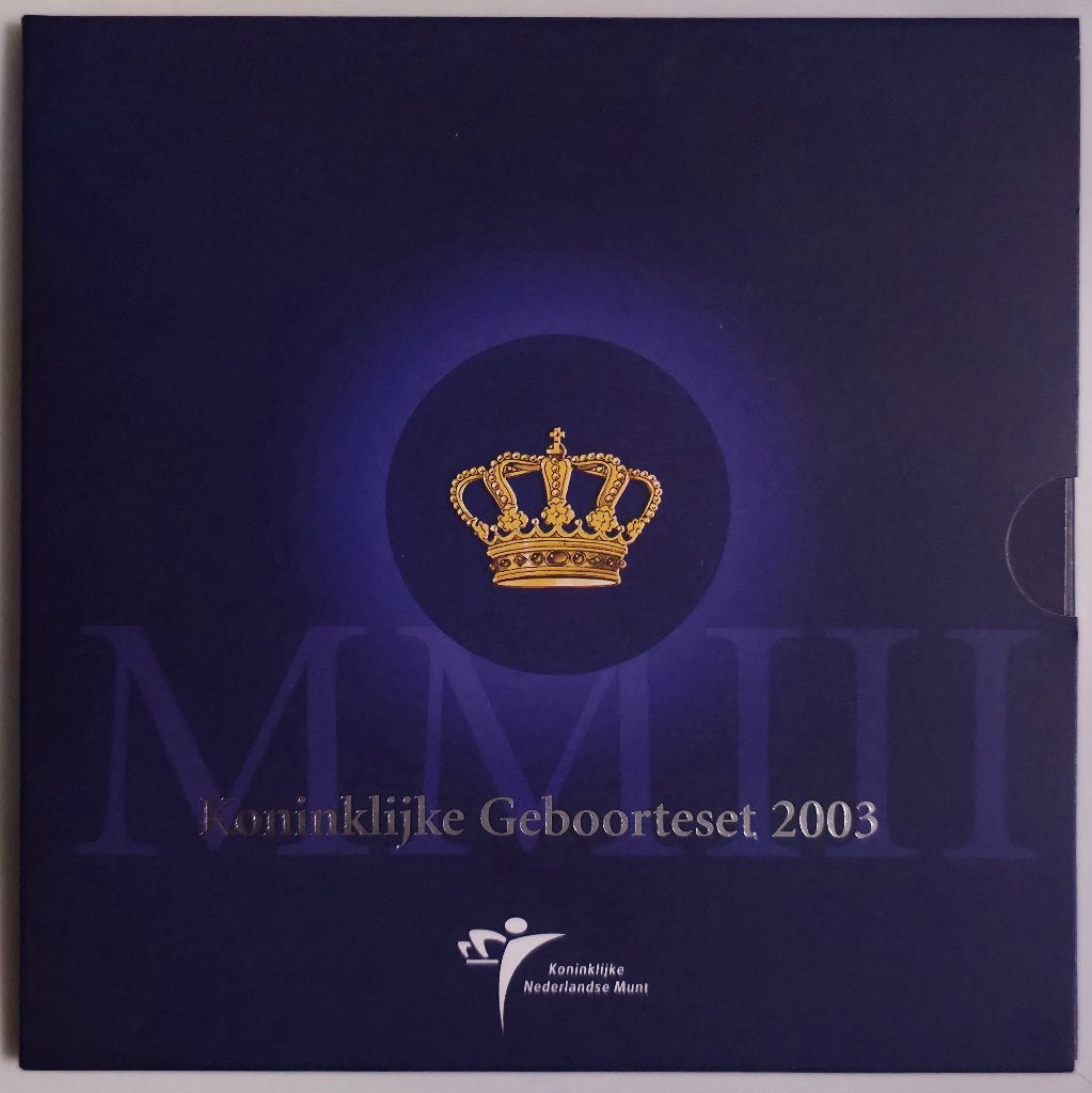 Themaset 2003 – Koninklijke Geboorteset – Zilver, Postzegels en Munten, Munten | Nederland, Setje, Koningin Beatrix, Euro's, Ophalen of Verzenden
