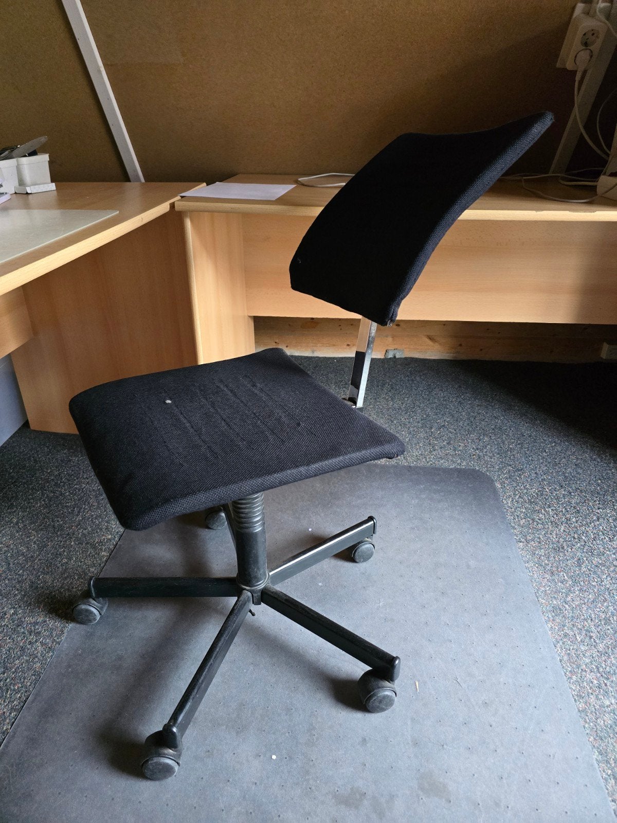 Zwarte bureaustoel - Comfortabel en verstelbaar, Ophalen, Gebruikt, Zwart, Bureaustoel