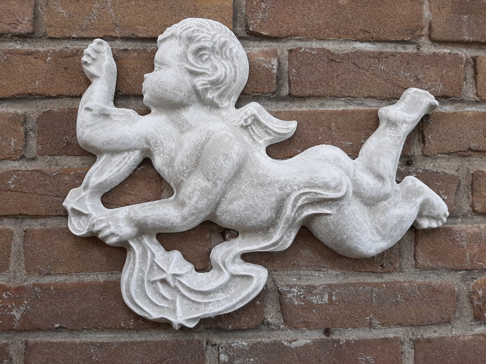 Engel wanddecoratie betonnen beeld tuinbeeld beton, Ophalen