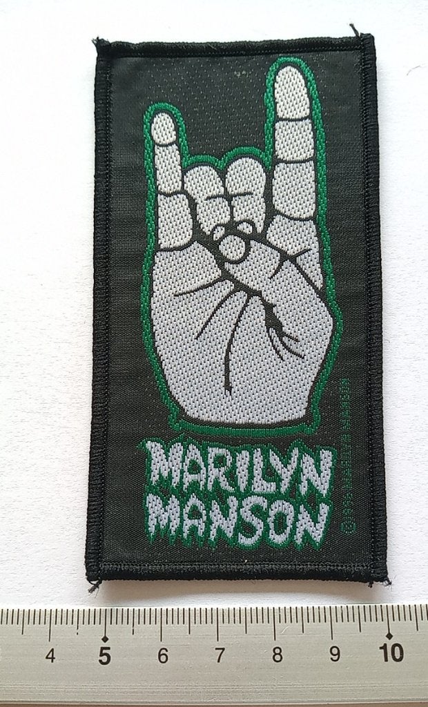 Marilyn Manson zeer  leuke officiele vintage 1996 patch 10, Verzenden, Nieuw, Kleding