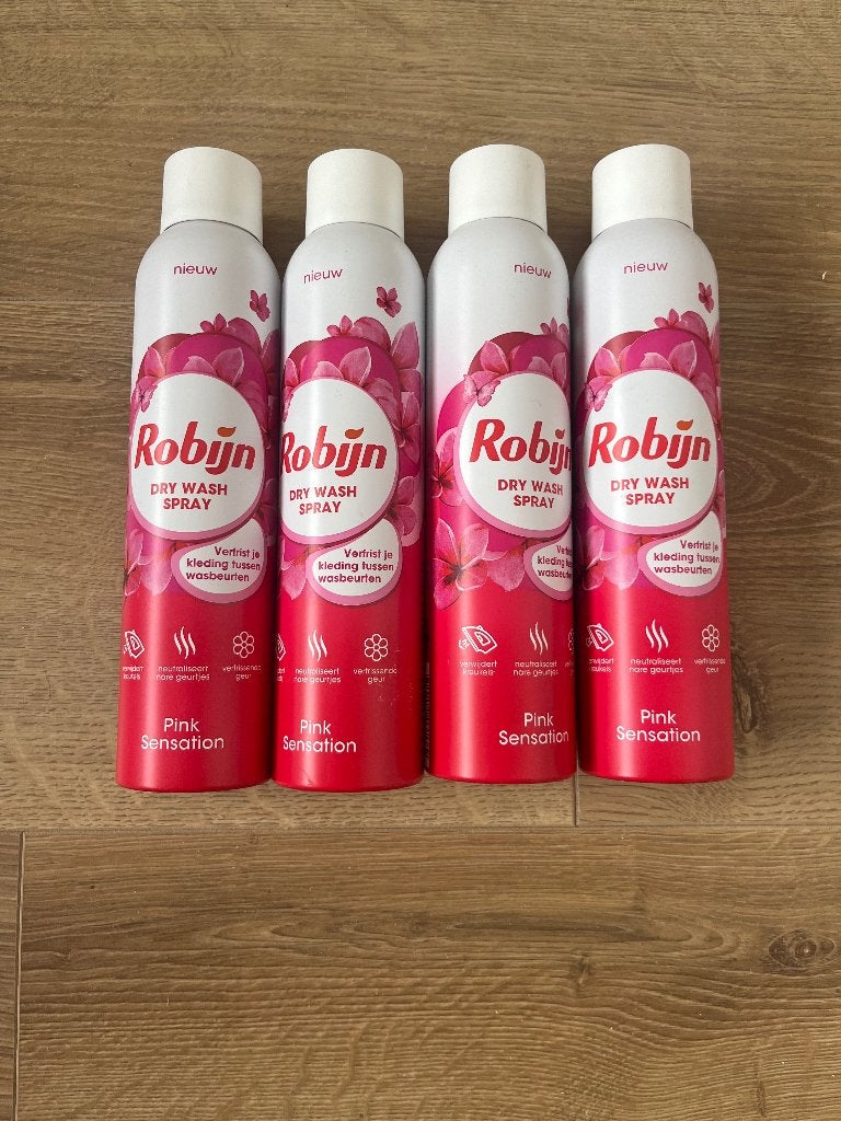 Robijn Dry Wash Spray Pink Sensation - 4 flessen, Ophalen of Verzenden, Schoonmaakmiddel