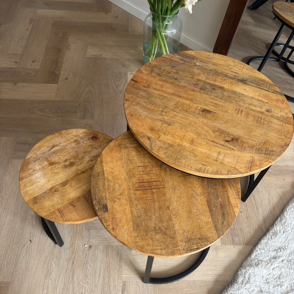 Rondetafeltjes, Minder dan 55 cm, Gebruikt, Ophalen of Verzenden, 60 cm of meer