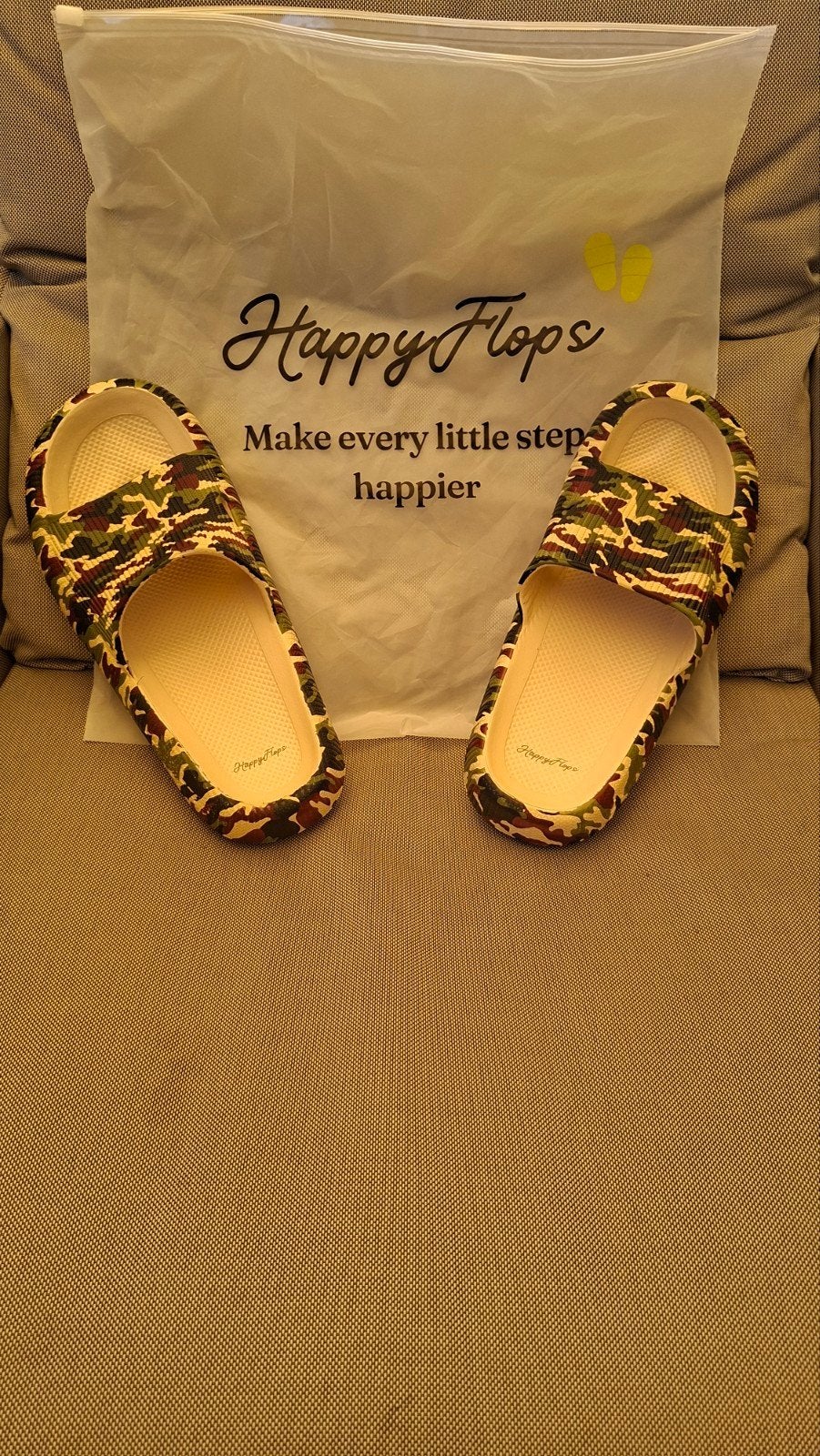 Happy Flops slippers legerprint - Maat 40-41, Ophalen, Nieuw