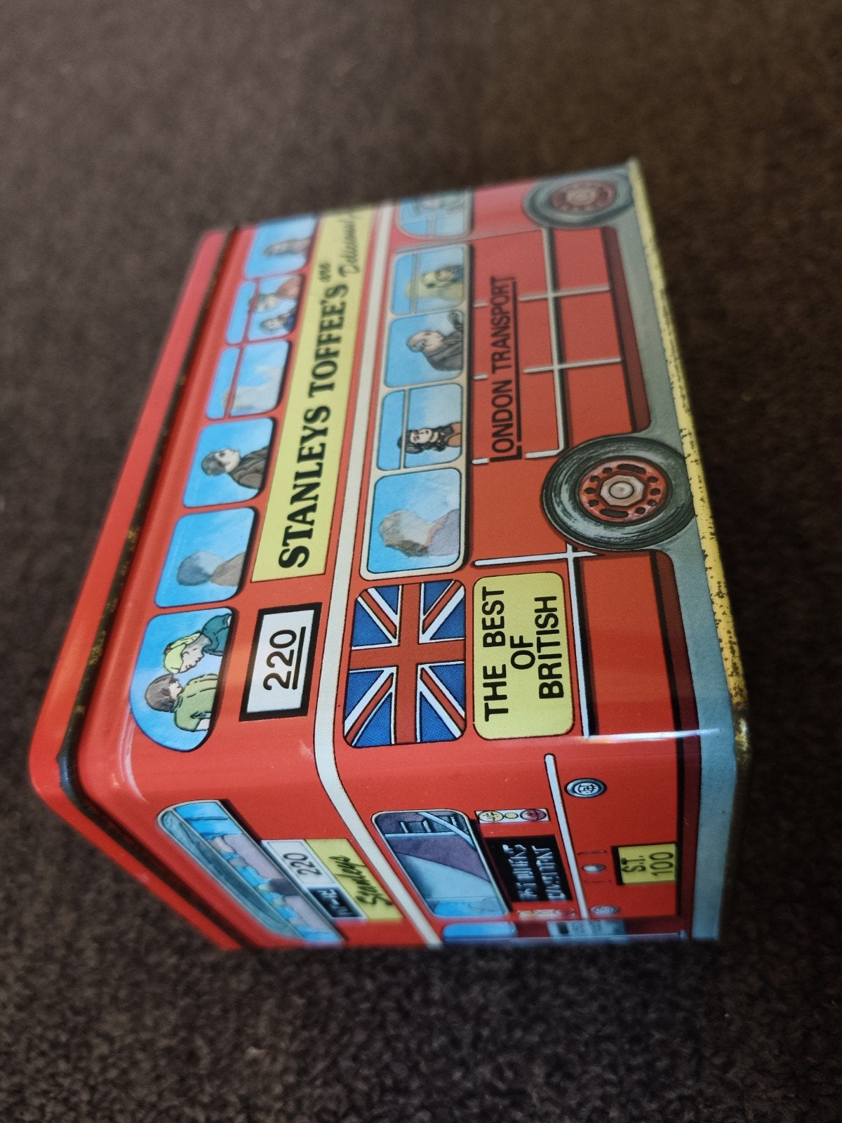 Vintage Stanley's Toffee Bus Blik - London Transport, Ophalen of Verzenden, Gebruikt, Overige, Overige merken
