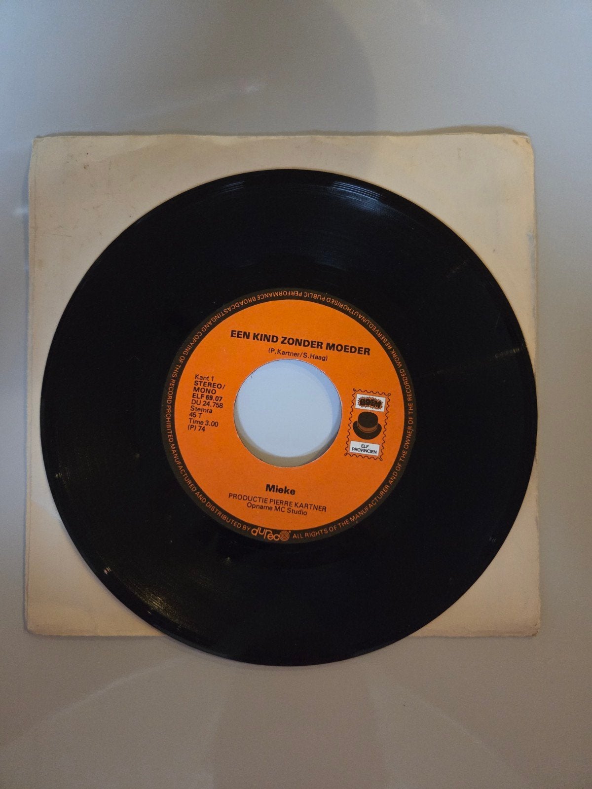 Mieke - Een kind zonder moeder, Cd's en Dvd's, Gebruikt, 7 inch, Single, Ophalen of Verzenden