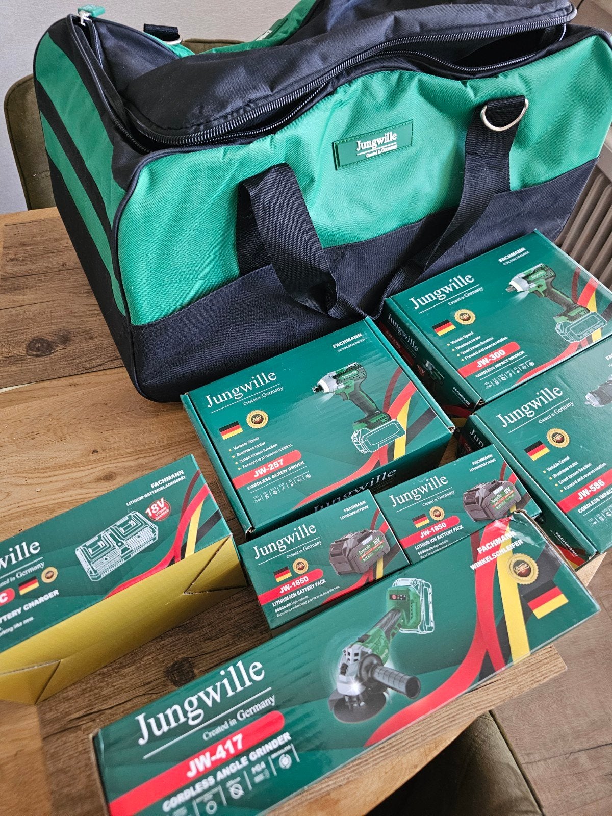Jungwille 18V Accu Gereedschap Set, Ophalen, Gevuld, Nieuw