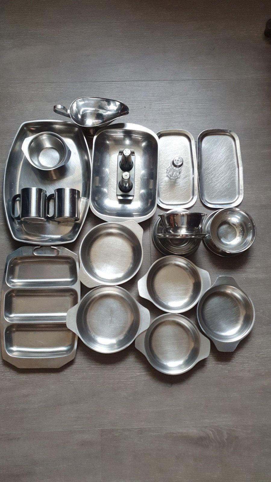Vintage Roestvrijstalen Keukenspullen Jaren '70 Set, Ophalen of Verzenden, Gebruikt