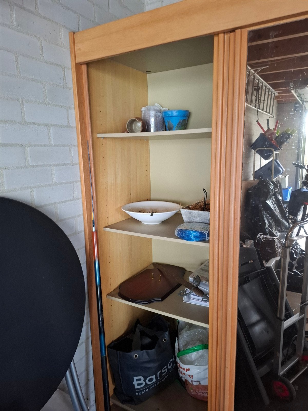 blankeiken linnenkastl - Gratis af te halen, Huis en Inrichting, Ophalen, Met deur(en), Gebruikt, 200 cm of meer