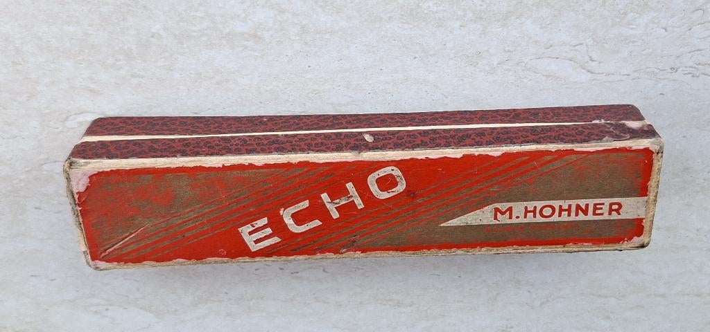 Mondharmonica The Echo van M. Hohner, Muziek en Instrumenten, Ophalen of Verzenden, Gebruikt, C-mondharmonica, Met koffer of doosje