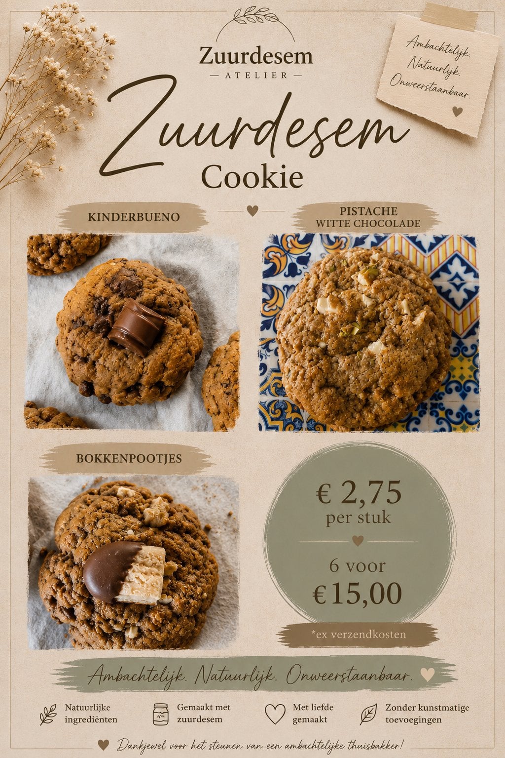 Zuurdesem Cookies, Ophalen of Verzenden