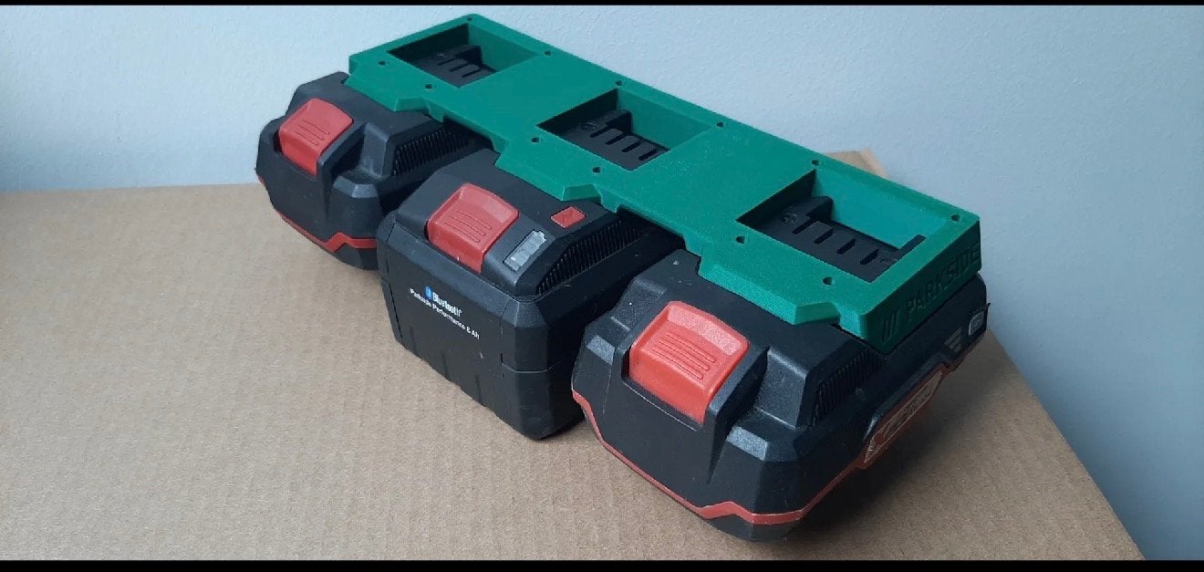 Parkside Accu Houder voor 3 accu’s / 3D Geprint, Ophalen of Verzenden, Nieuw