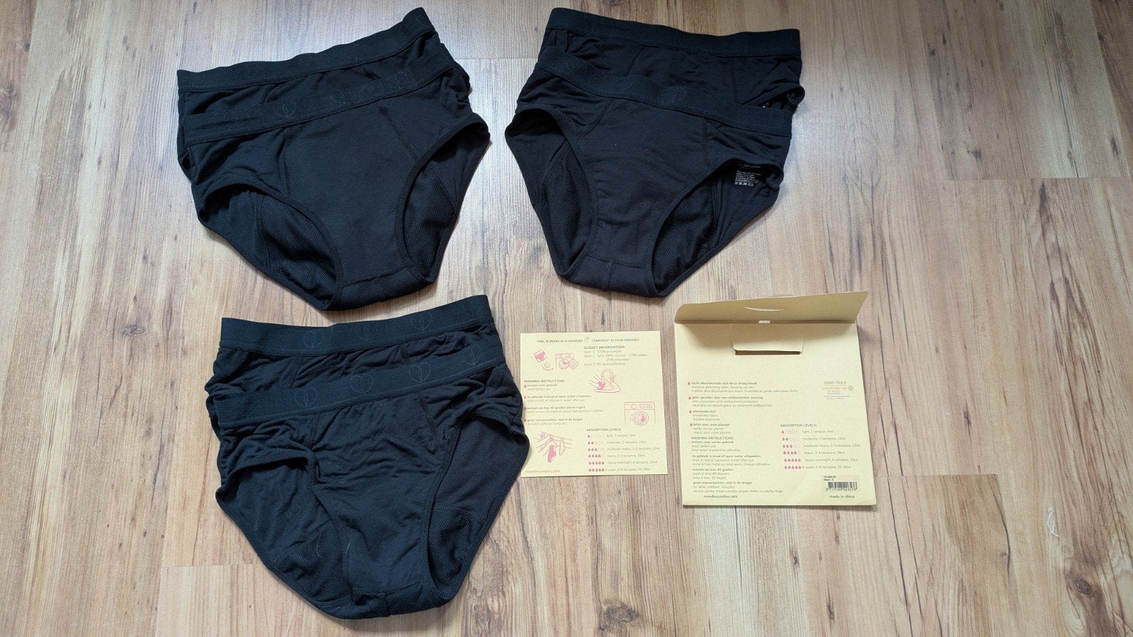 6 menstruatiebroekjes van Moodies 152-158, Ophalen of Verzenden, Zwart, Slip