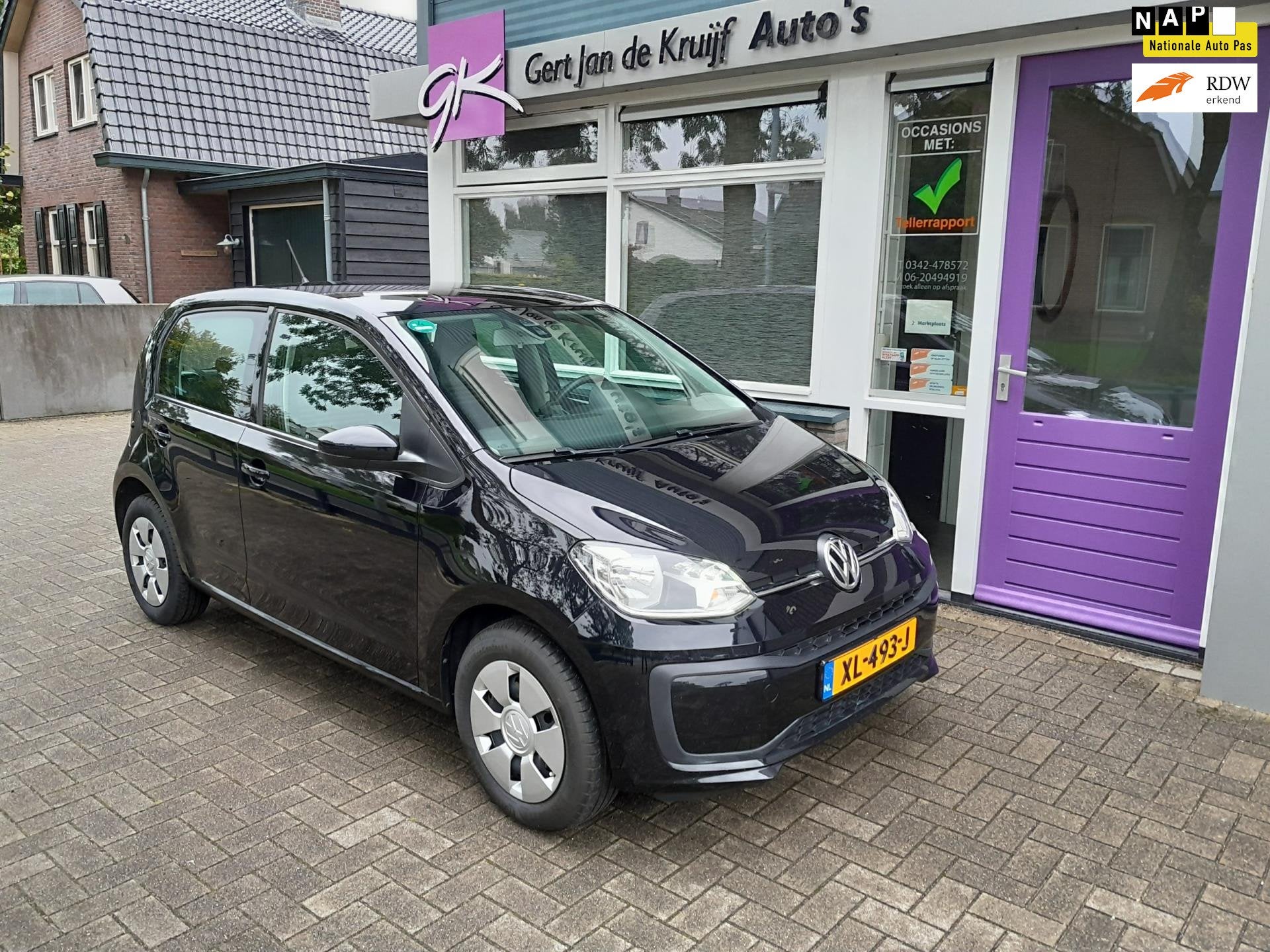 Volkswagen Up! 1.0 move Up ! NL auto Facelift 2019 !, Auto's, Voorwielaandrijving, Dealer onderhouden, Stof, Gebruikt