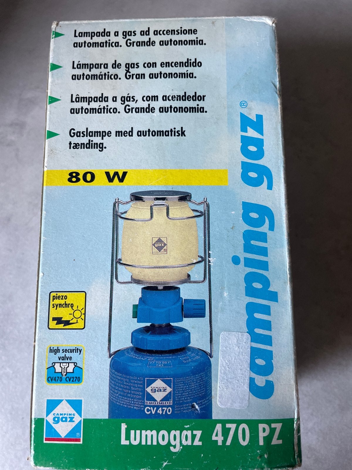 Campingaz Lumogaz 470 PZ gaslamp - zo goed als nieuw in doos, Ophalen of Verzenden, Nieuw