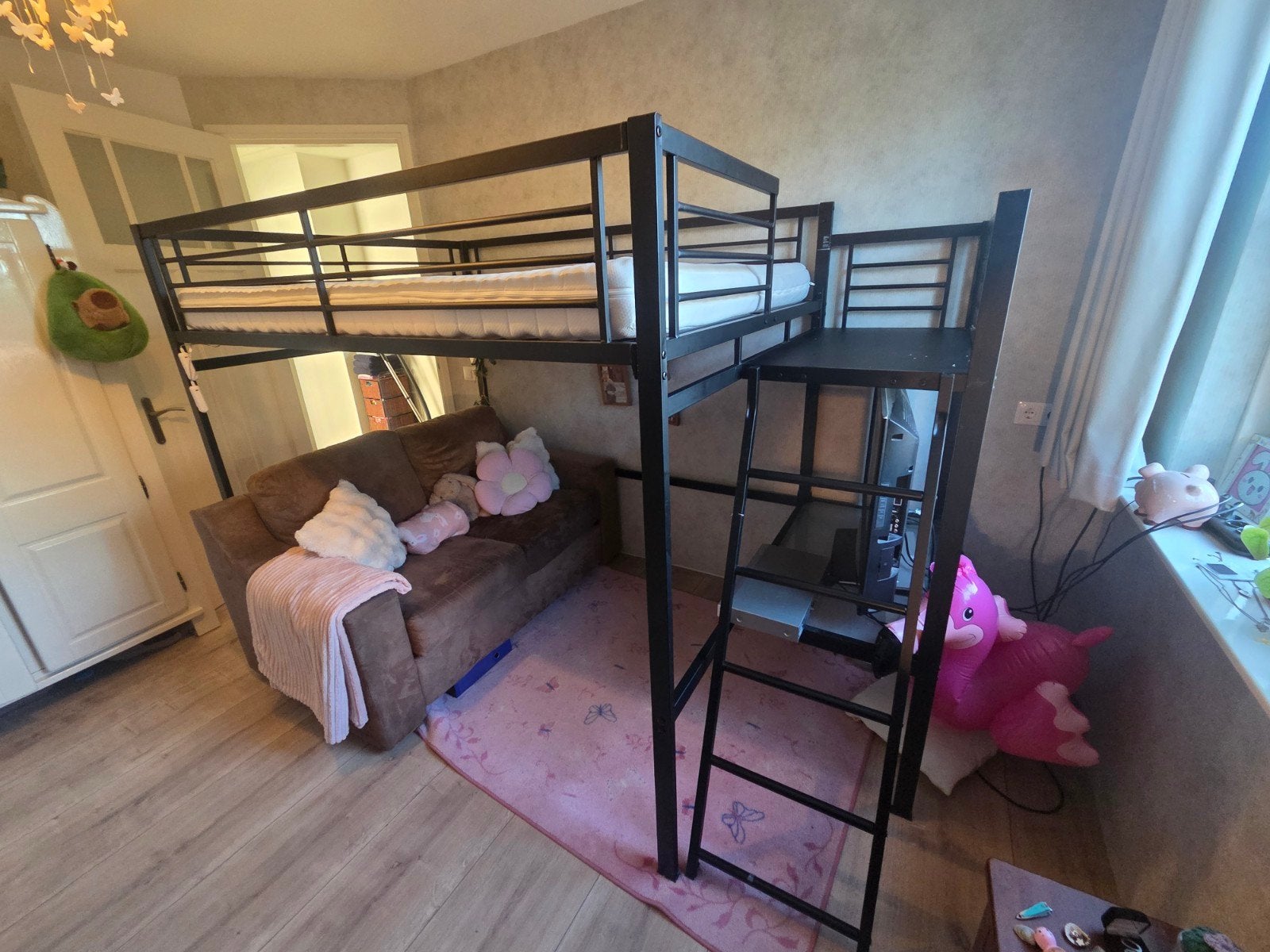 2 persoons hoogslaper (exc. matras), Huis en Inrichting, Ophalen, Gebruikt, Hoogslaper, 160 tot 180 cm