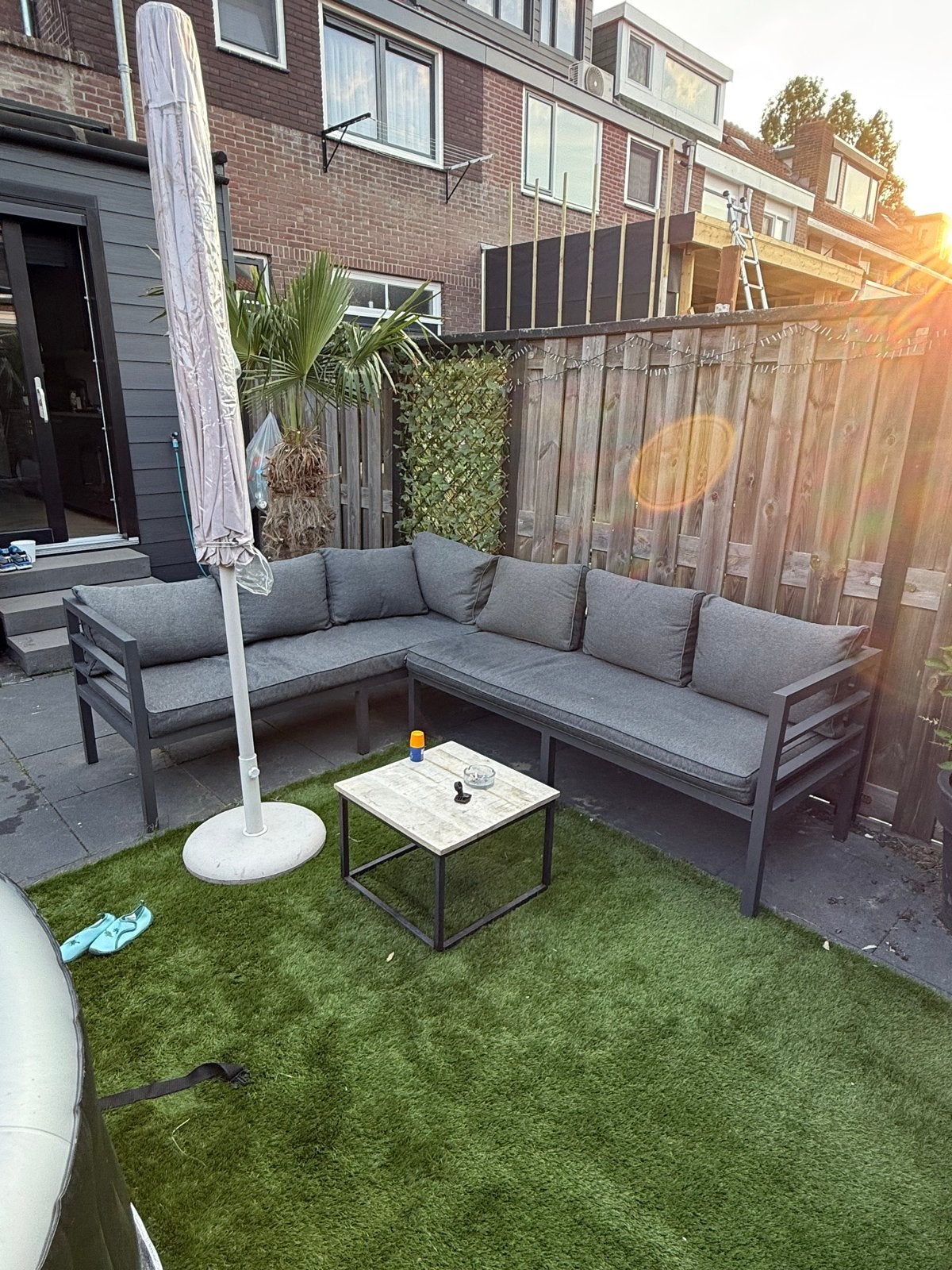 Loungeset 'Garden Impressions' met kussens, Ophalen, 5 zitplaatsen, Gebruikt, Aluminium