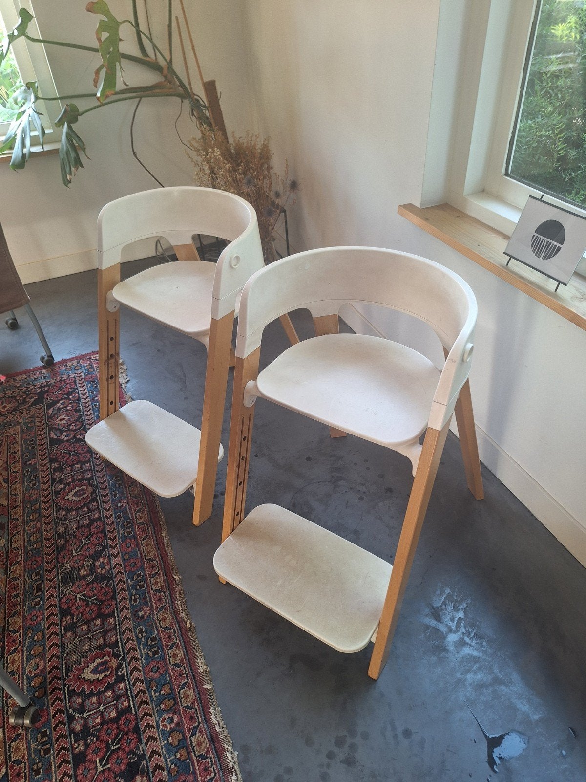Stokke Steps Meegroei Stoel - Verstelbaar Voetenplankje, Kinderen en Baby's, Kinderstoelen, Ophalen, Gebruikt, Meegroeistoel