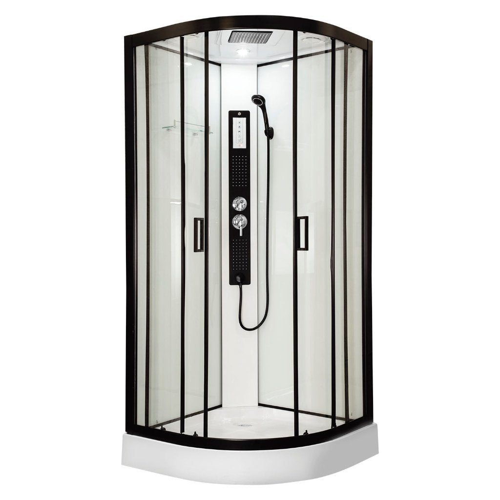 Complete Douchecabine 90x90 Zwart Profiel met Dak, Ophalen, Info@dealplein.nl, Nieuw, Douche