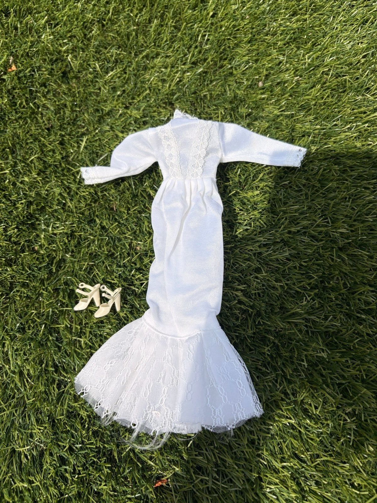 Barbie trouwjurk met schoenen, Ophalen of Verzenden, Gebruikt, Barbie
