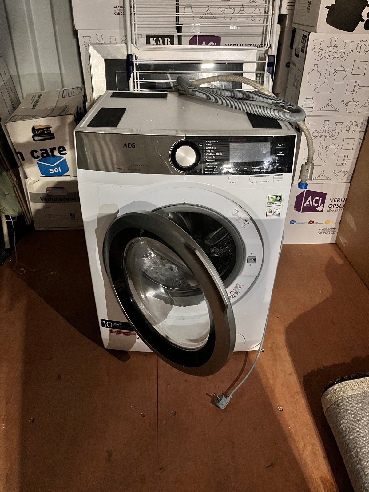 AEG L8FE84CS Wasmachine - 8kg, 1400 toeren, Voorlader, Witgoed en Apparatuur, Ophalen, 1200 tot 1600 toeren, Gebruikt, 8 tot 10 kg