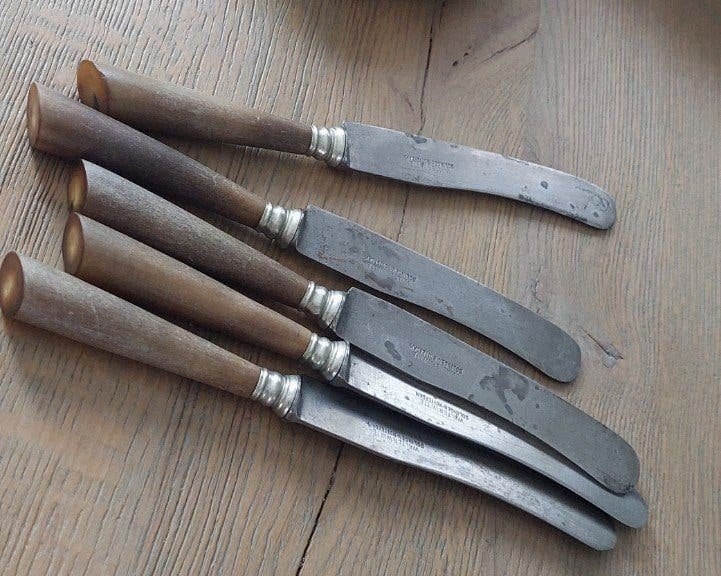 11 OUDE BESTEK MESSEN 5 SOLLINGEN ROTTERDAM + 6  FRANCE, Antiek en Kunst, Ophalen of Verzenden