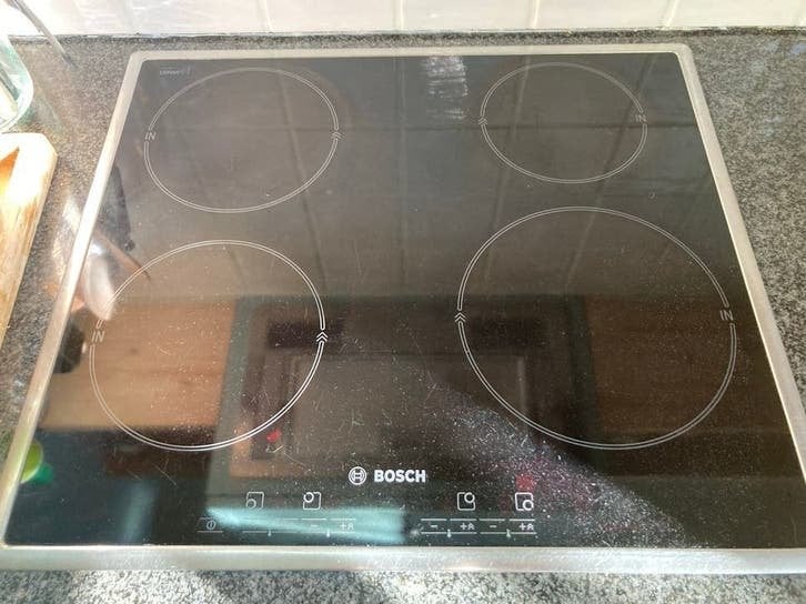Bosch Inductiekookplaat - 4 zones - Gebruikt, Witgoed en Apparatuur, Kookplaten, Ophalen, Gebruikt, 4 kookzones, Inbouw