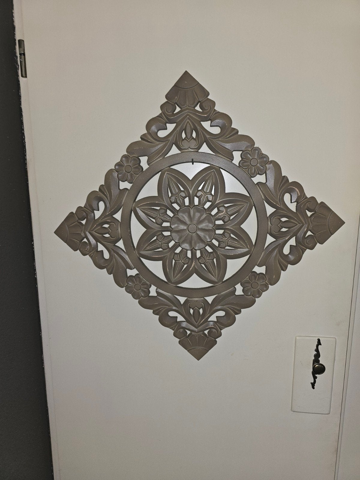 Decoratief Wandpaneel 2 stuks Houtsnijwerk Bloemmotief, Huis en Inrichting, Ophalen, Gebruikt, Oosters, Hout