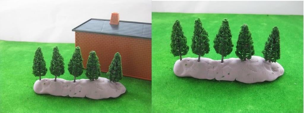 5 pijnbomen-conifeer 5,8 cm hoog (327), Overige merken, Natuur, Gelijkstroom of Wisselstroom, Nieuw