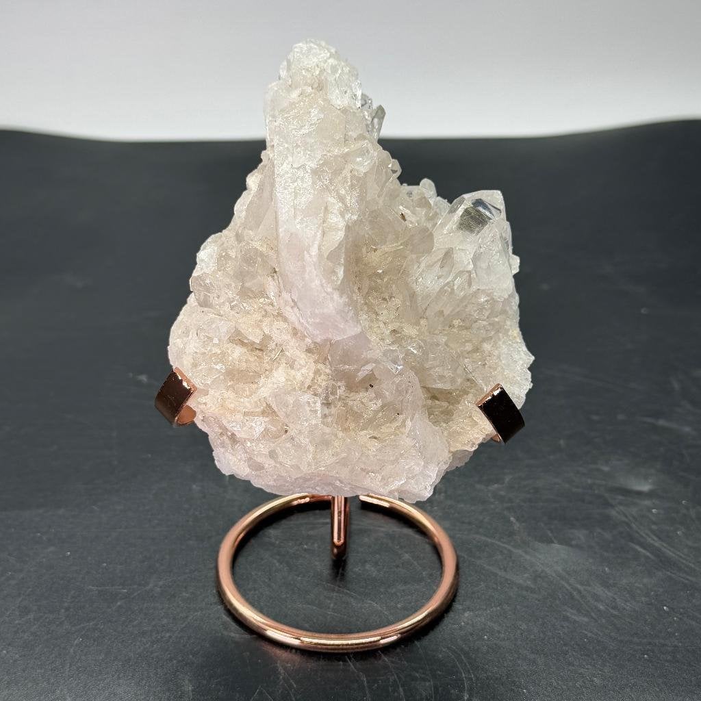 Bergkristal cluster op standaard, Ophalen of Verzenden, Mineraal