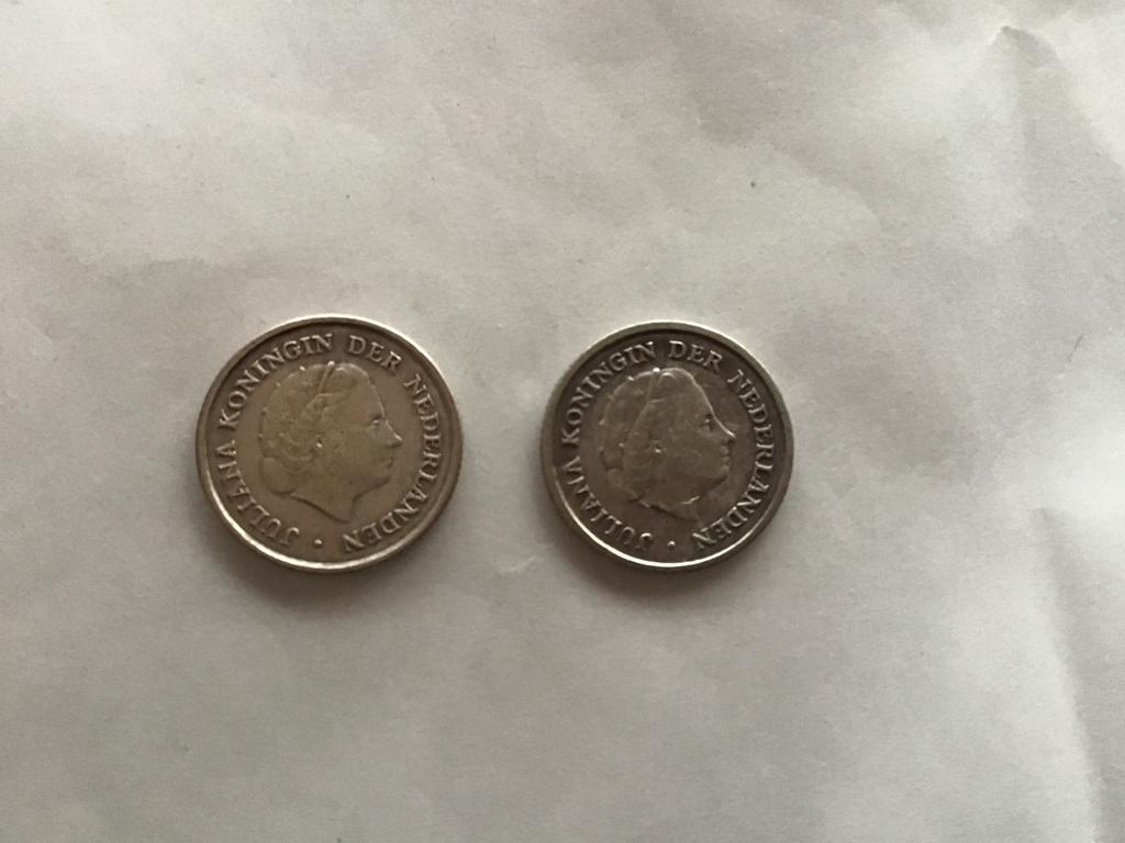 2x 1/10 Gulden Juliana Nederlandse Antillen 1956 & 1960, Setje, Zilver, Ophalen of Verzenden, ½ gulden