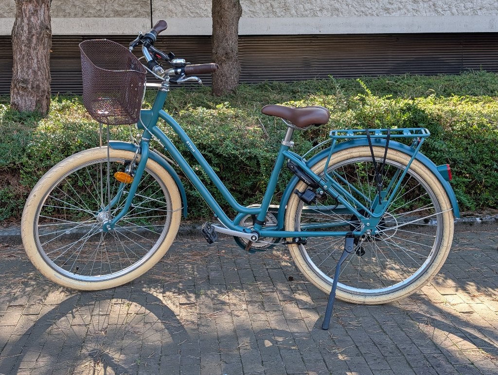 Decathlon Elops 520 city bike, low frame, size XS, 2025, Velgrem, Btwin (Decathlon), Zo goed als nieuw, Handrem
