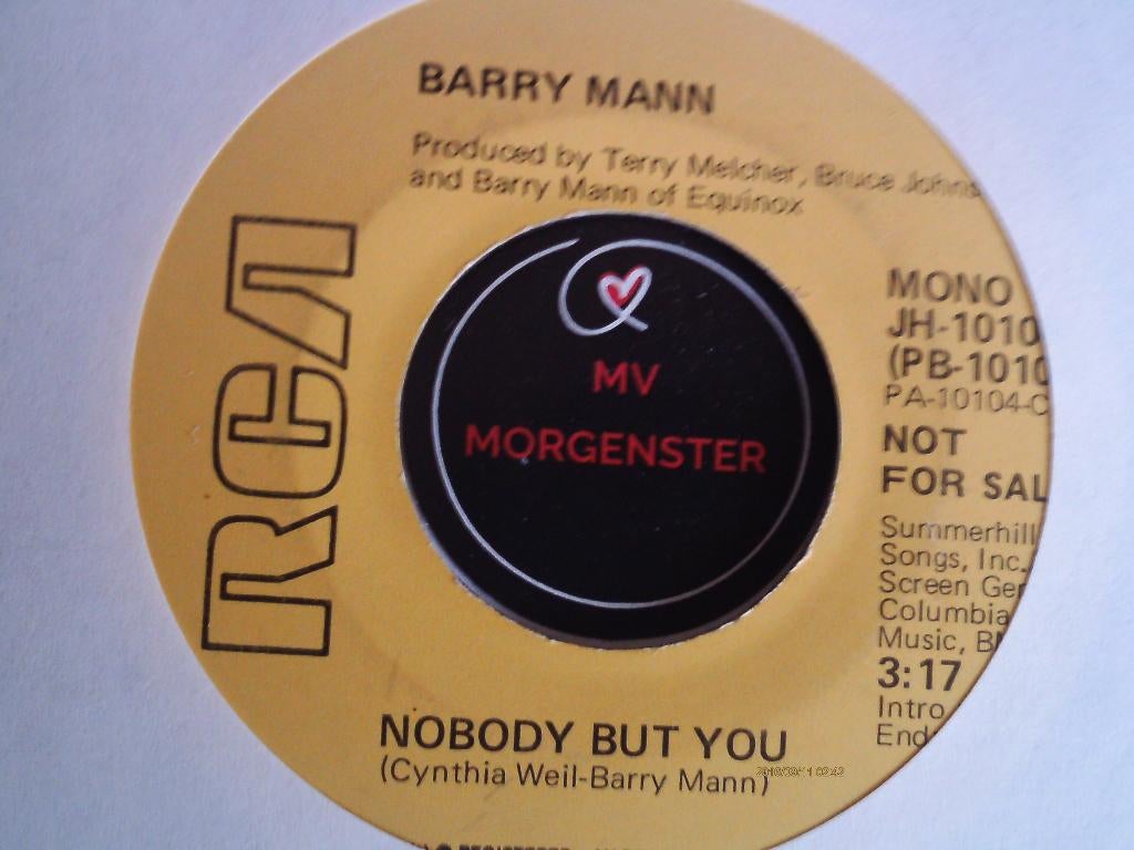 barry mann - nobody but you 27a, 7 inch, Single, Ophalen of Verzenden, Pop