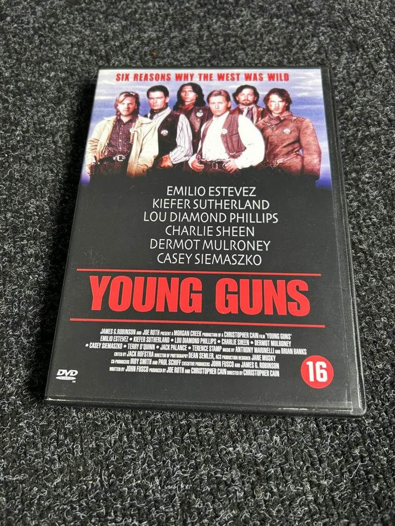 Young guns op dvd, Cd's en Dvd's, Dvd's | Actie, Vanaf 16 jaar, Ophalen of Verzenden, Gebruikt