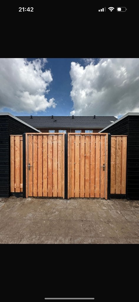 Red class wood/ beton schutting inclusief plaatsing!, Tuin en Terras, Schuttingen, Ophalen, Hout, Minder dan 3 meter, 2 meter of meer