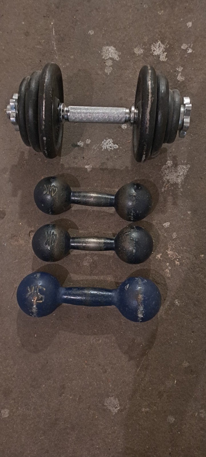 Haltergewichten/fitnessgewichten, Sport en Fitness, Ophalen, Zo goed als nieuw, Armen, Overige typen
