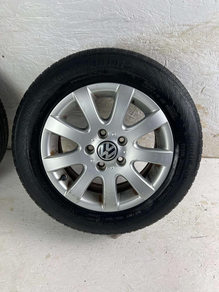 Originele Volkswagen Golf Caddy Passat velgen 15" 5x112 set, Auto-onderdelen, Banden en Velgen, Niet ingevuld, Gebruikt, 15 inch
