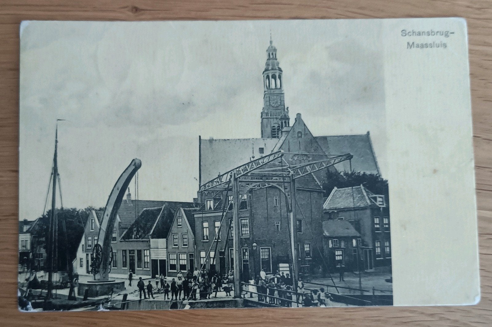 Ansichtkaart Maassluis Schansbrug, Ophalen of Verzenden, Voor 1920, Gelopen, Zuid-Holland