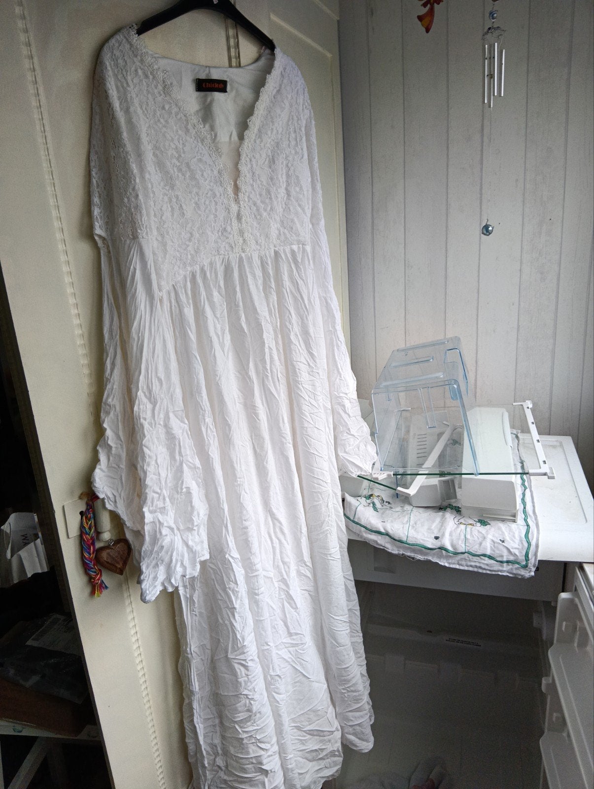 Witte prinsessen jurk. Larp, Fantasy, Ophalen, Wit, Maat 34 (XS) of kleiner, Onder de knie