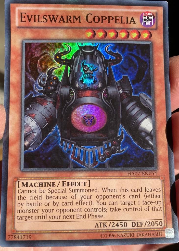 Yu-Gi-Oh! Evilswarm Coppelia HA07 Promo !, Ophalen of Verzenden, Gebruikt, Losse kaart, Foil
