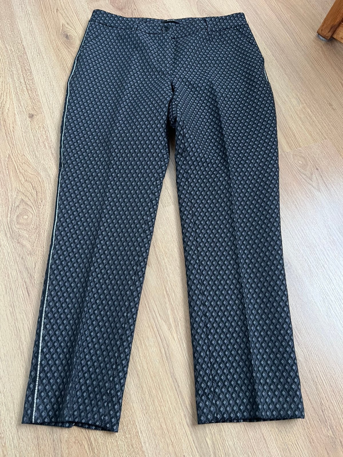 Opus elsi babylon broek 38 zwart grijs blauw wiebertjes, Maat 38/40 (M), Blauw, Ophalen of Verzenden, Zo goed als nieuw