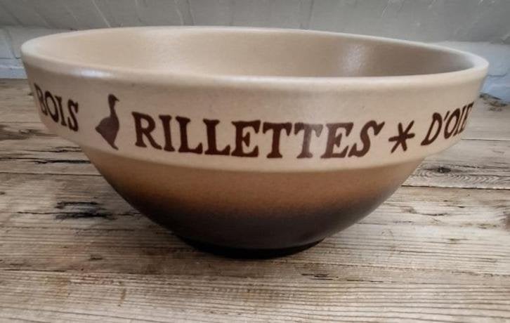 Grote Franse pate schaal, Rillettes D'oie , Gres Pots Digoin, Antiek en Kunst, Ophalen of Verzenden