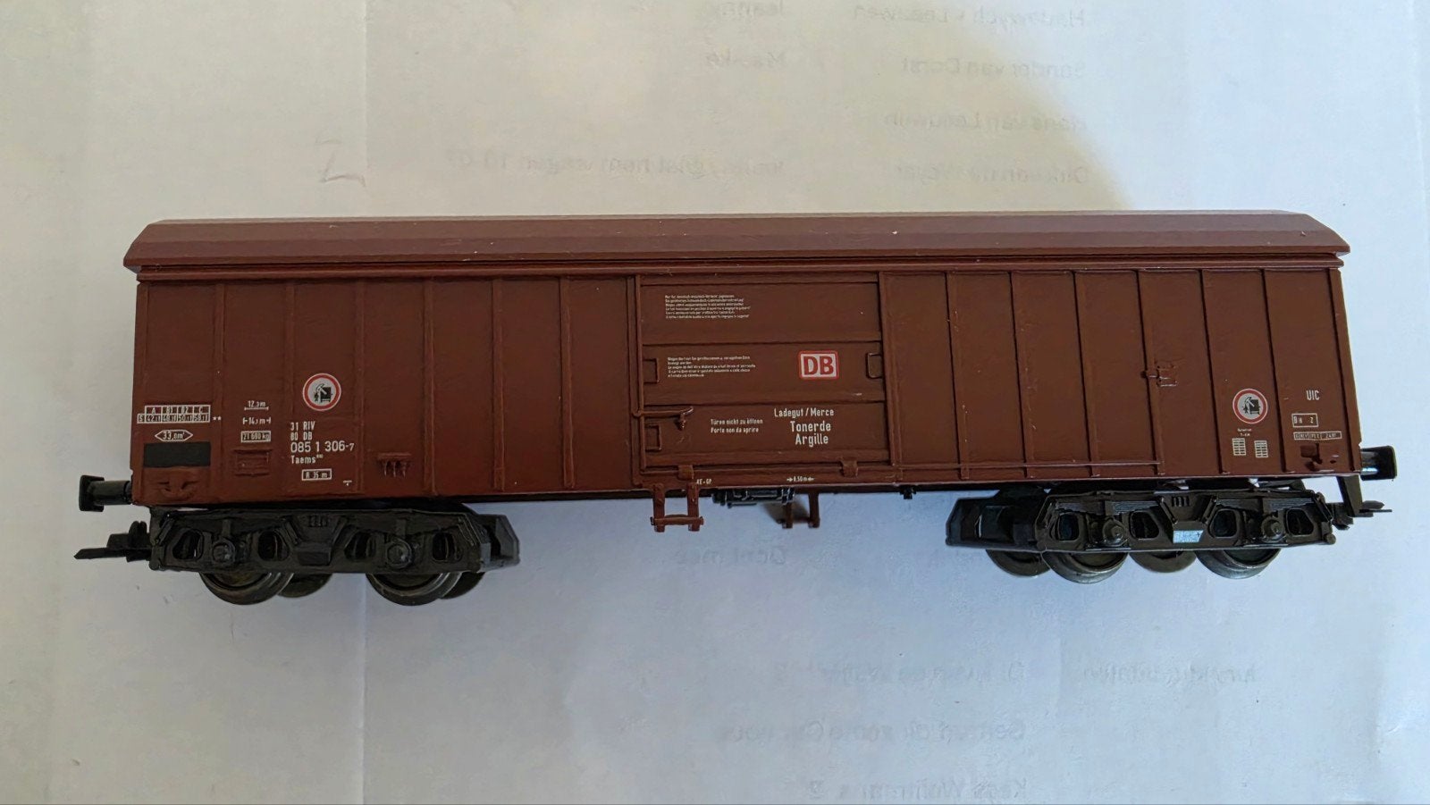Märklin DB Gesloten Goederenwagon 085 1 306-7, Wisselstroom, Gebruikt, Wagon, Ophalen of Verzenden