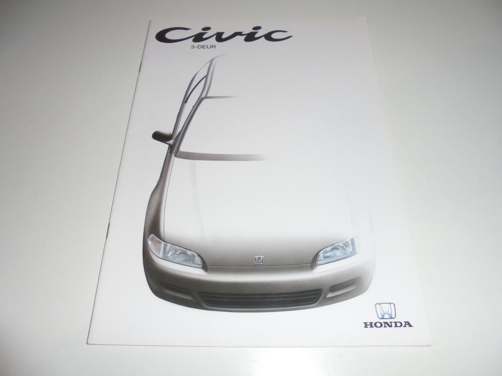brochure Honda Civic 3 deur  1992, Ophalen of Verzenden, Nieuw, Honda
